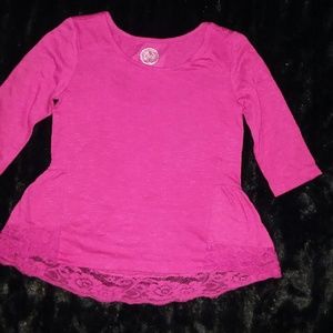 Pretty pink lacy shirt